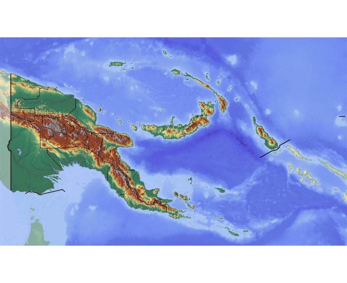 papua new guinea topographic mapa