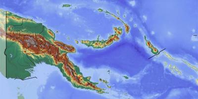 Papua new guinea topographic mapa